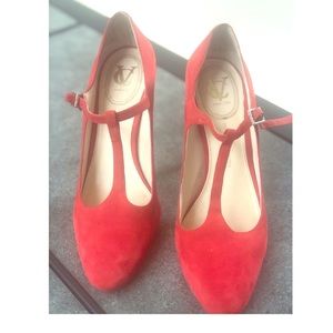 Vince Camuto Signature Orange Suede shoes